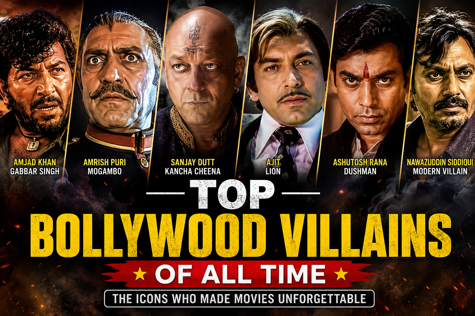Top Bollywood Villains of All Time (2026)-Most Iconic Hindi Movie Villains Ever